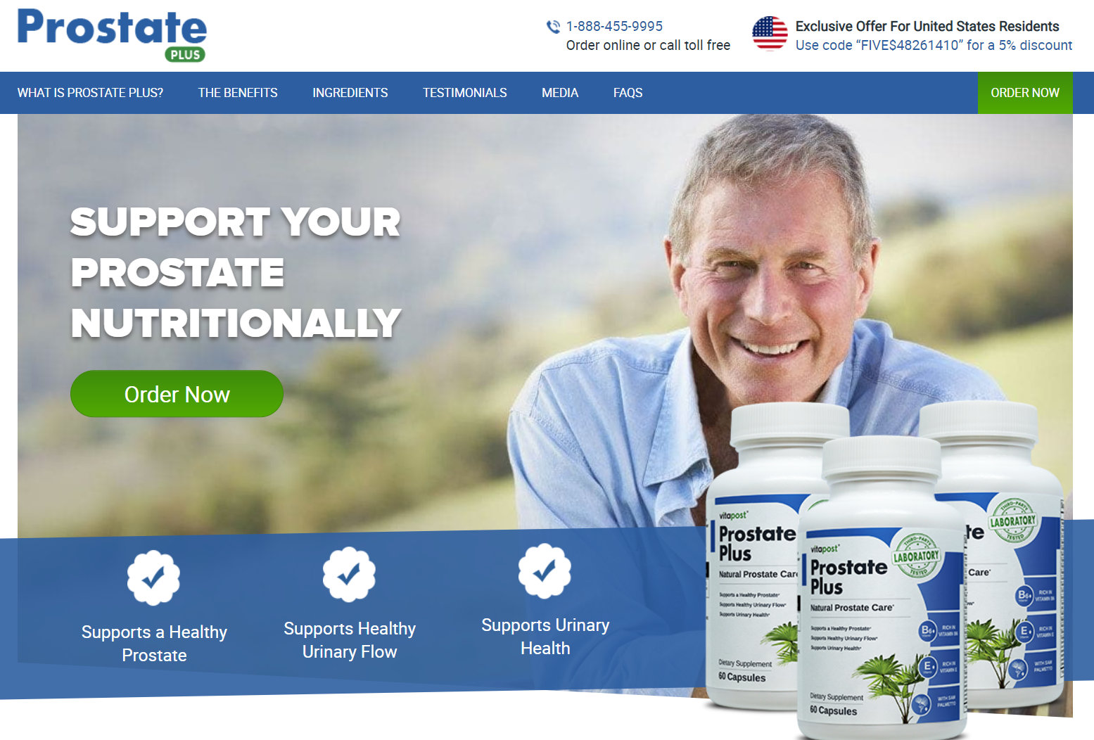 Prostate Plus Official Website Screenshot