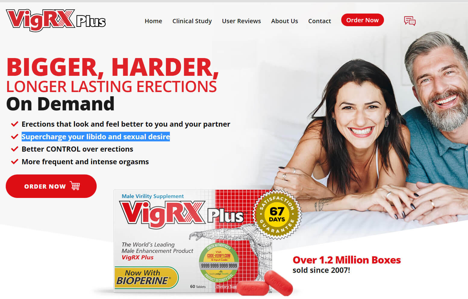 VigRX Plus Website Screenshot